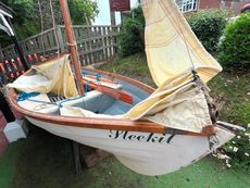 15ft GRP Double ender Skerry, Gaff, sail, row motor. 