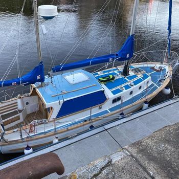 Colvic Atlanta 32 ketch, Elysium of Whitby. Recently rebuilt engine.