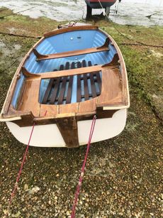 12ft classic style open GRP boat .