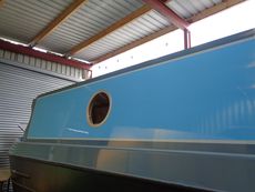 60' reverse layout narrowboat for Crick Boat Show 2024