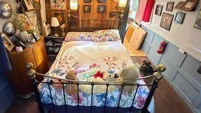 Bedroom - situated in the front cabin, providing a freestanding double bed & furniture.