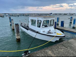 1992 23' x 8' Modified SeaArk Aluminum Work Boat c/w Trailer!
