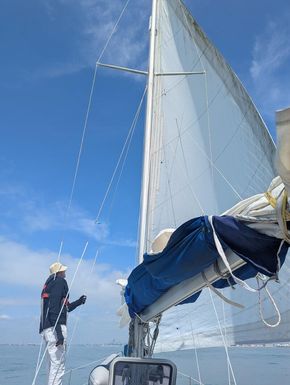 Solent sailing on jib May 2026