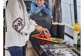 Jeanneau Merry Fisher 1095 - preparing food at the galley
