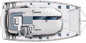 Manufacturer Provided Image: Leopard 50 Flybridge Layout Plan