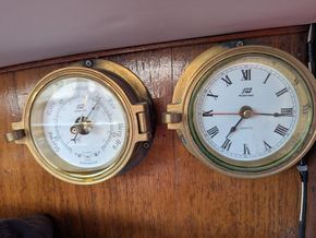 Ships barometer and clock 