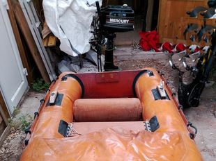 Dinghy with outboard
