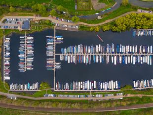 Safe & Scenic Moorings at Roydon Marina Village, near London
