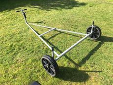 Topper sailing dinghy galvanised launching trolley and road base