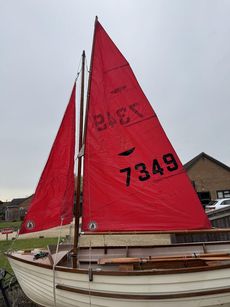 12ft GRP Wood Sailing Dinghy