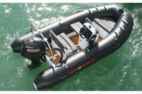 Excel Virago 350 RIB - overhead view from starboard