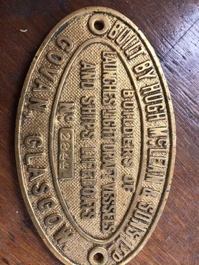 the original brass plaque