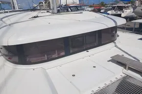 2024 Lagoon 42 catamaran deck with sleek design and modern features.