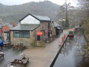 Llangollen Wharf and horse drawn boat trips and multifaceted income.
