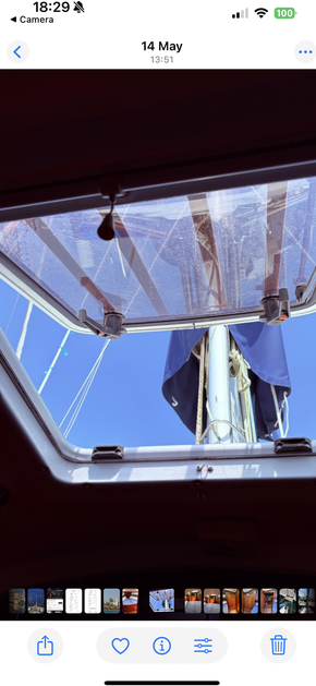Hatch forward cabin