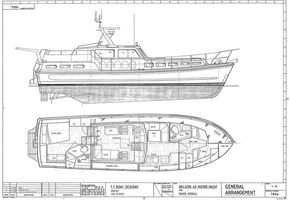 Seaward Sapphire , original design drawings, courtesey Arthur Mursell, TT Boat Designs