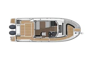 Jeanneau Merry Fisher 895 Sport - Offshore - layout diagram of wheelhouse seating