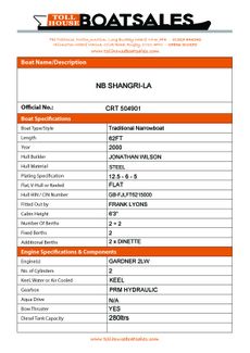 Tollhouse Boat Details Form 1