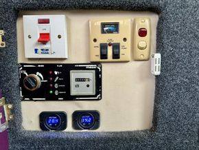 Voltmeters, generator control panel, water system