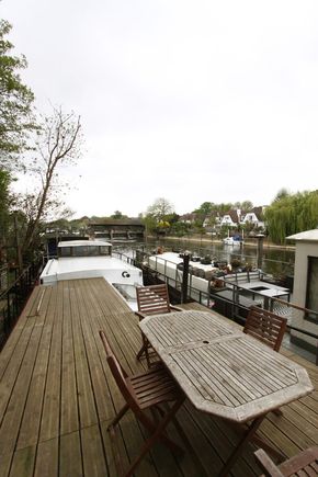 View from decking on Humber barge