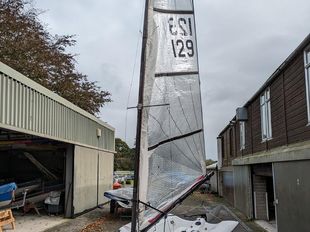 RS100 sail no.129, 8.4m rig.