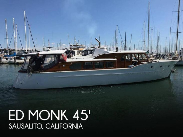 1951 Monk tri cabin canoe stern diesel motor yacht