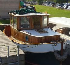 Classic wooden tug boat