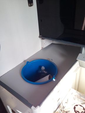 Galley (1) with bucket 'sink'