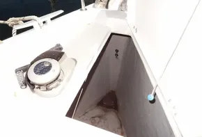 Beneteau Oceanis 38 2017 sailboat anchor locker with windlass.