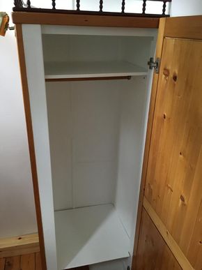 wardrobe in single room