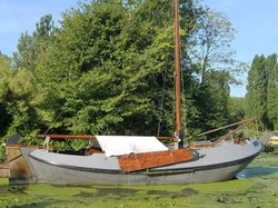 Newly built classic sailing barge "Krullevaer"