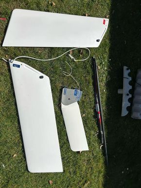 Tiller, centreboards, rudder