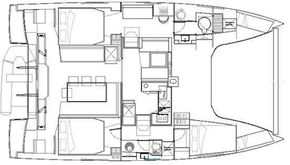 Manufacturer Provided Image: Nautitech Open 40 3 Cabin Layout Plan