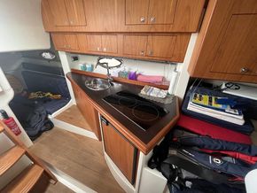 Galley and view to second double berth