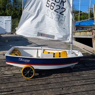 Optimist Sailing Dinghy. Sail Number 5622