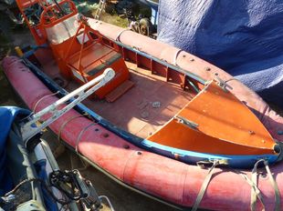 jet drive aluninium rib 8 metres long rescue or fish farm vessel