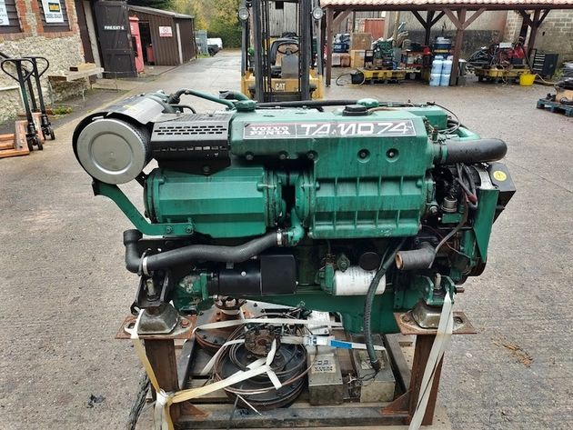 Volvo Penta TAMD74A 247hp Bobtail Marine Diesel Engine