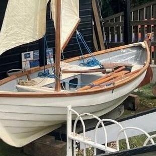 15ft GRP Double ender Skerry, Gaff, sail, row motor. 
