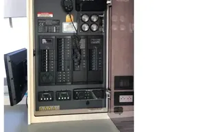 Electrical control panel inside a 2020 Leopard 40 yacht, featuring Raymarine equipment.