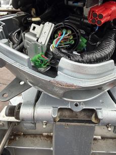 NEW HONDA BF50LRTU OUTBOARD ENGINE. SOME DAMAGE