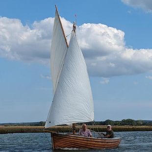 Mahogany clinker built day boat