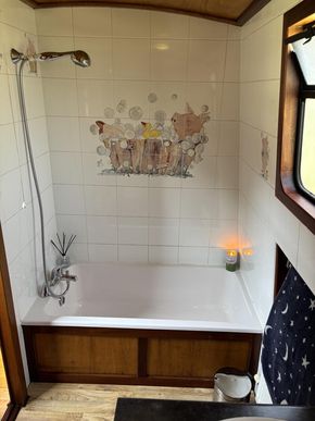 Bath with shower and new faucets