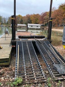 2018 50'  x 12' x 5' Steel Barge w./ Ramp & Spuds
