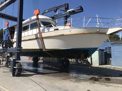 1974 twin screw 45' classic wooden motor cruiser