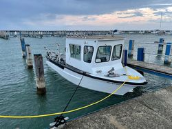 1992 23' x 8' Modified SeaArk Aluminum Work Boat c/w Trailer!