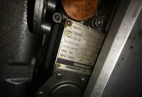 Yanmar engine detail on 2020 Beneteau Oceanis 46.1 sailboat.