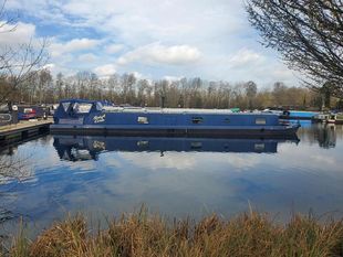 Baby Carla 70' 2 birth widebeam with mooring at Roydon Marina