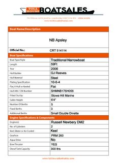 Tollhouse Boat Details Form 1