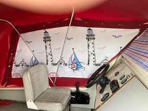 Cockpit with blackout blinds in place