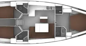 Manufacturer Provided Image: Bavaria Cruiser 46 Lower Deck Layout Plan